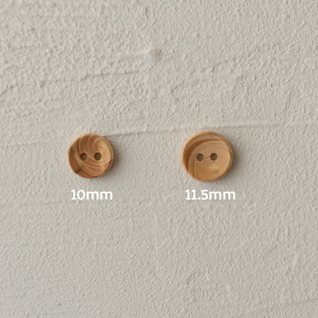 ウッドボタン 10mm/11.5mm (5個入り)