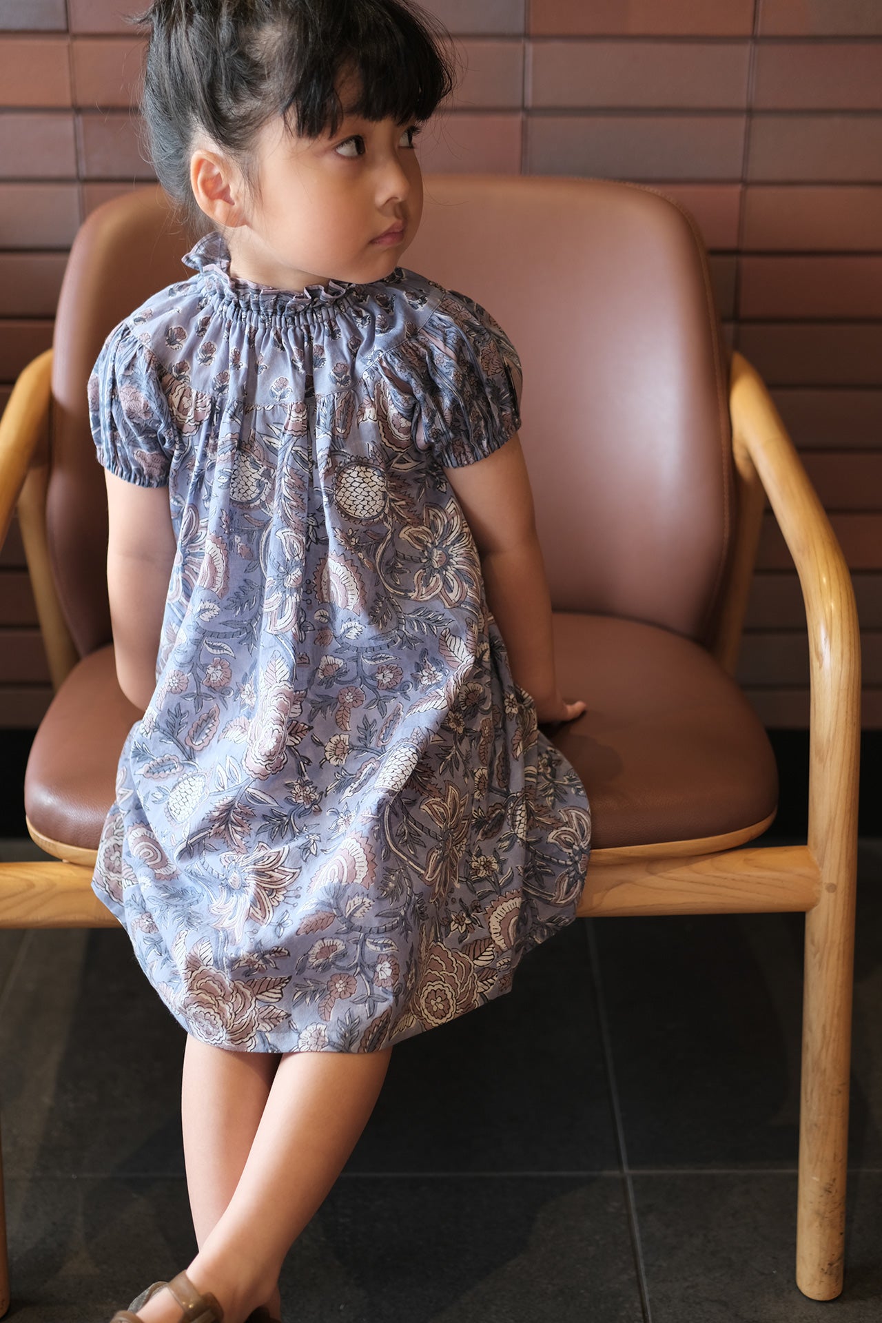ラウンドギャザーワンピース – sani -pattern shop-