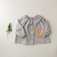 mini gingham check (gray) - オーガニックコットン