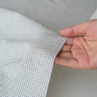 mini gingham check (gray) - オーガニックコットン
