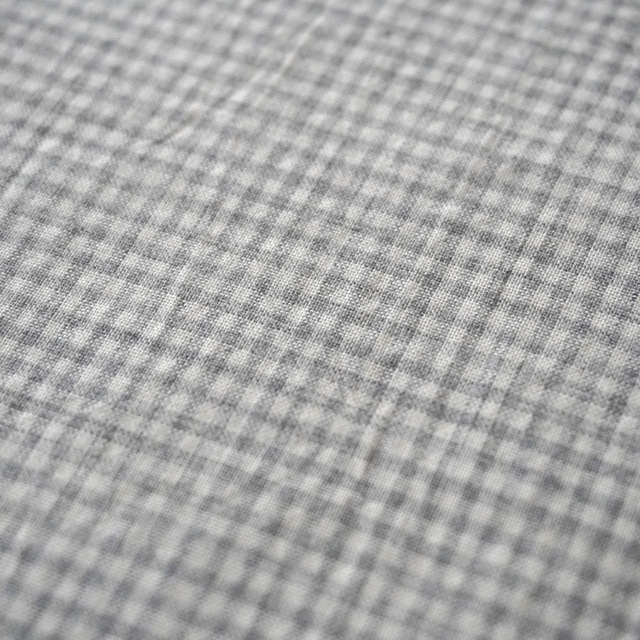 mini gingham check (gray) - オーガニックコットン